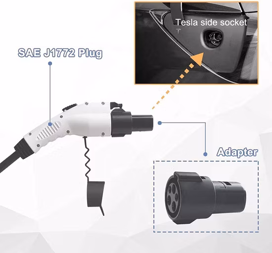 Type1 Type 2 11kw EV Car Charger Adapter with Bluetooth, WiFi, Ethernet/4G (Optional)