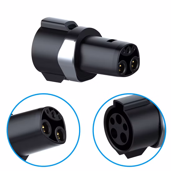 J1772 32A New Energy Vehicles Type 2 to Type 1 EV Charging Cable Charger Adapter