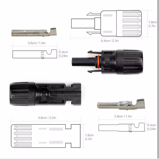 Waterproof TUV Approved Solar Panel Connectors Mc4 Cable Connectors (PV004)
